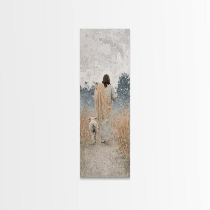 The Shepherd’s Road – Framed Canvas Print – Skinny Art – Christian Art Canvas – Jesus Painting – Christian Wall Art – Christian Art – Chris