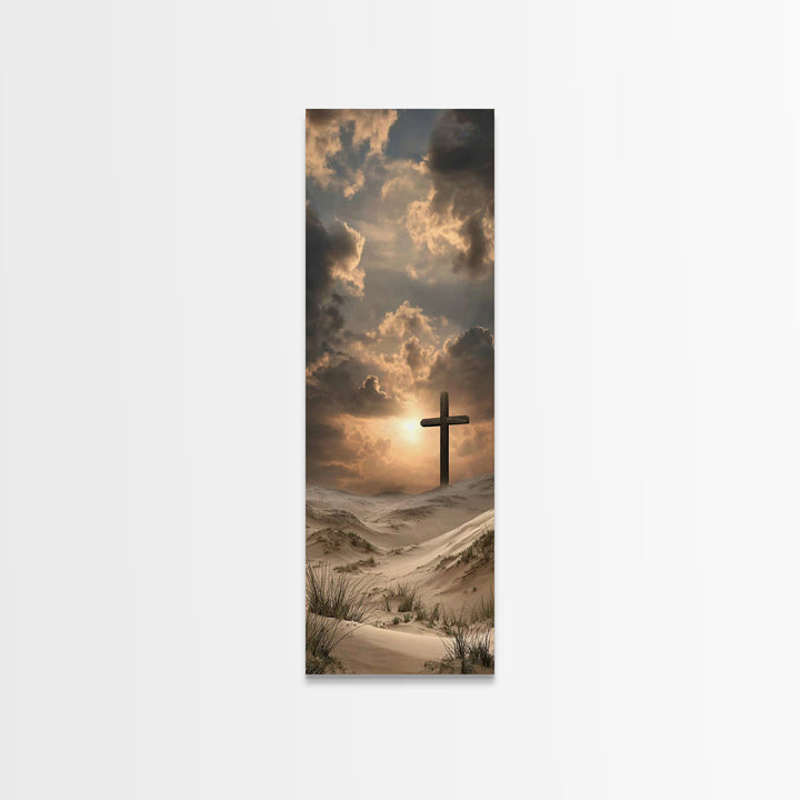 Wilderness Redemption, Framed Canvas Print, Narrow Art, Christian Wall Art, Christian Art Canvas, Christian Paintings, Moody Christian Art,