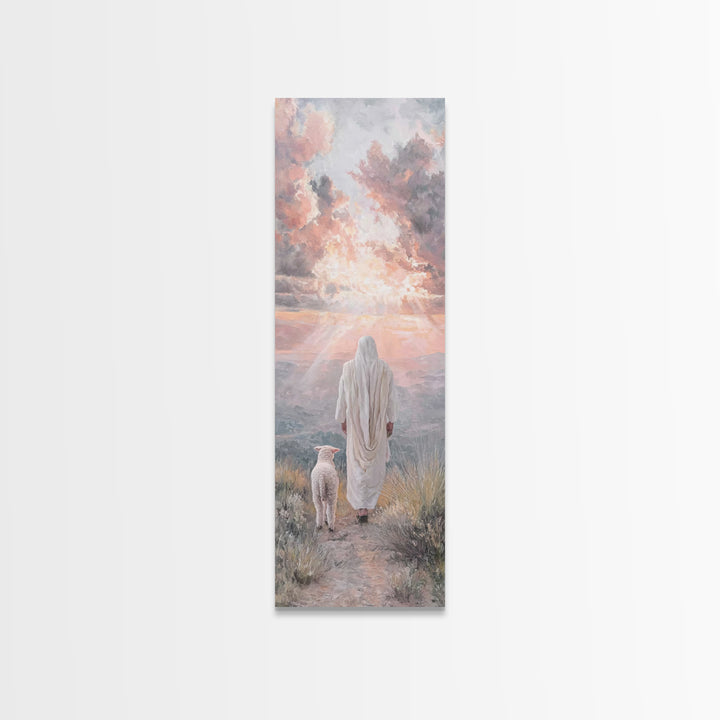 Radiant Morning Shelter - Framed Canvas Print - Narrow Art - Christian Art Canvas - Christian Painting - Jesus Painting