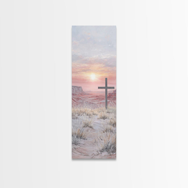 Sunrise Of Grace – Framed Canvas Print – Skinny Art – Christian Wall Art – Christian Art Canvas – Christian Decoration – Abstract Christian