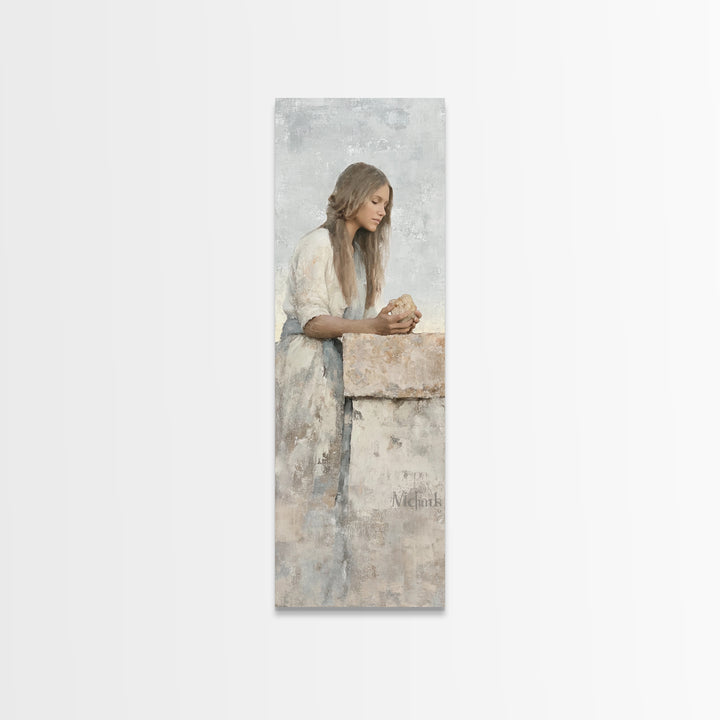 Light Of Grace | Framed Canvas Print | Tall Skinny Art Print | Christian Art | Christian Art Canvas | Christian Wall Art | Christian Painti
