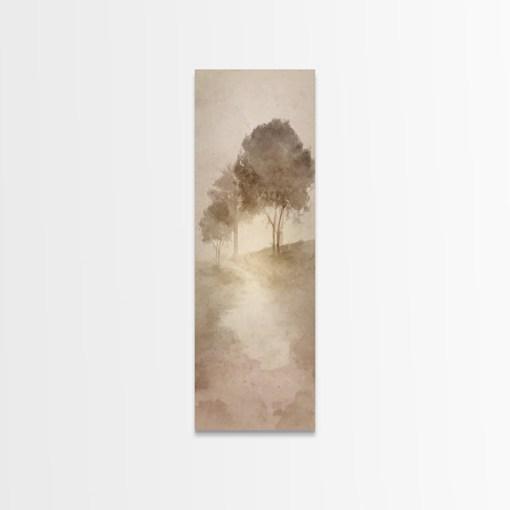 Autumn Stillness, Framed Canvas Print, Tall Skinny Art Print, Christian Art, Christian Painting, Christian Art Canvas, Christian Wall Art