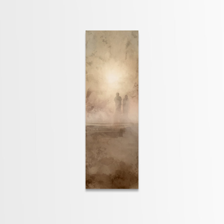 Sacred Horizon | Framed Canvas Print | Christian Wall Art | Tall Skinny Art Print | Christian Art Canvas | Christmas Art