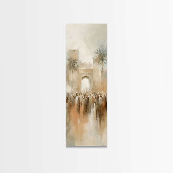 Gate Of Hosanna – Framed Canvas Print – Skinny Art – Christian Wall Art – Christian Art Canvas – Christian Christmas Art – Jesus Painting
