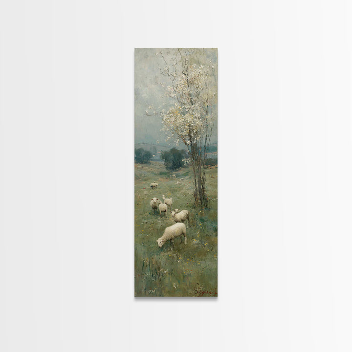 Blossom Field Mercy – Framed Canvas Print – Skinny Art – Christian Art Print – Christian Wall Art – Jesus Painting – Christian Art