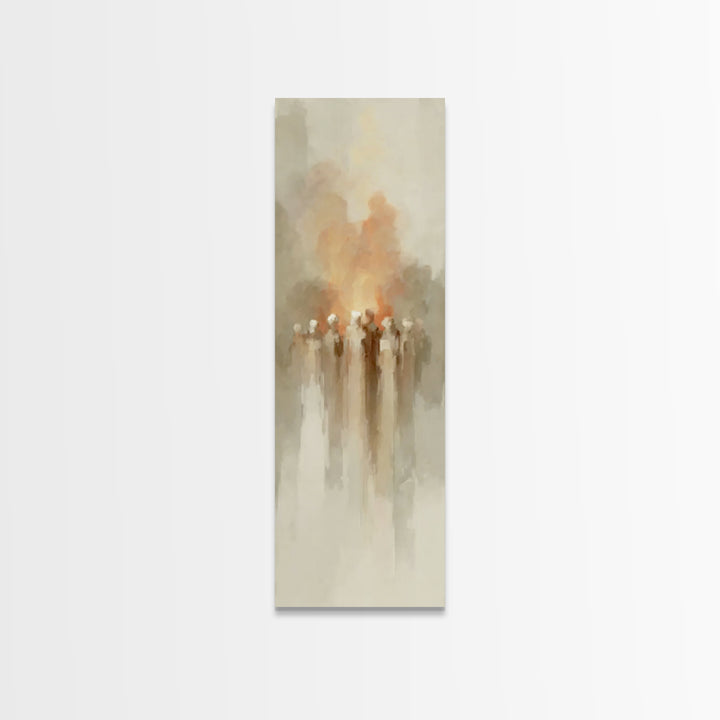 Sacred Gathering – Framed Canvas Print – Tall Narrow Wall Art – Christian Wall Art – Christian Art Canvas – Jesus Painting – Christian Deco