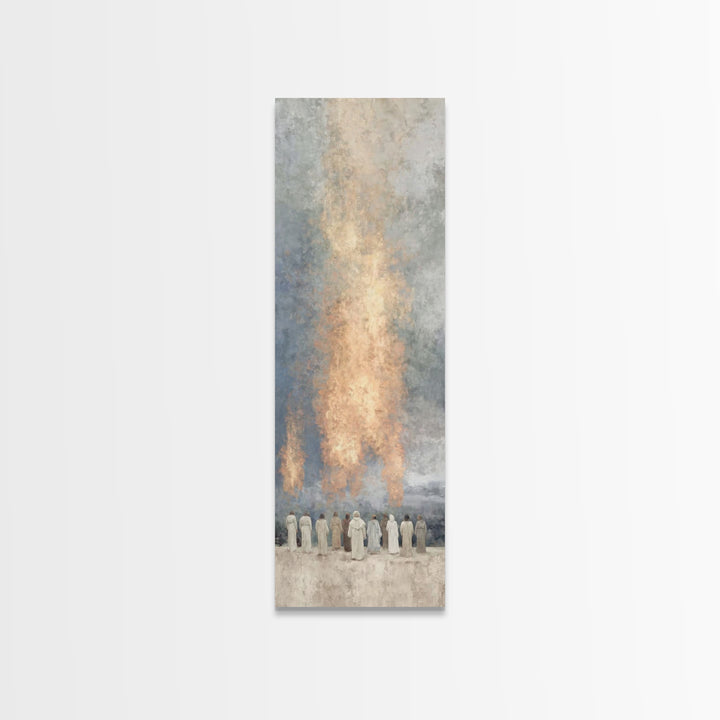 Cloudborne Glory, Framed Canvas Print, Tall Skinny Art Print, Christian Art Canvas, Jesus Painting, Christian Wall Art, Christian Decor