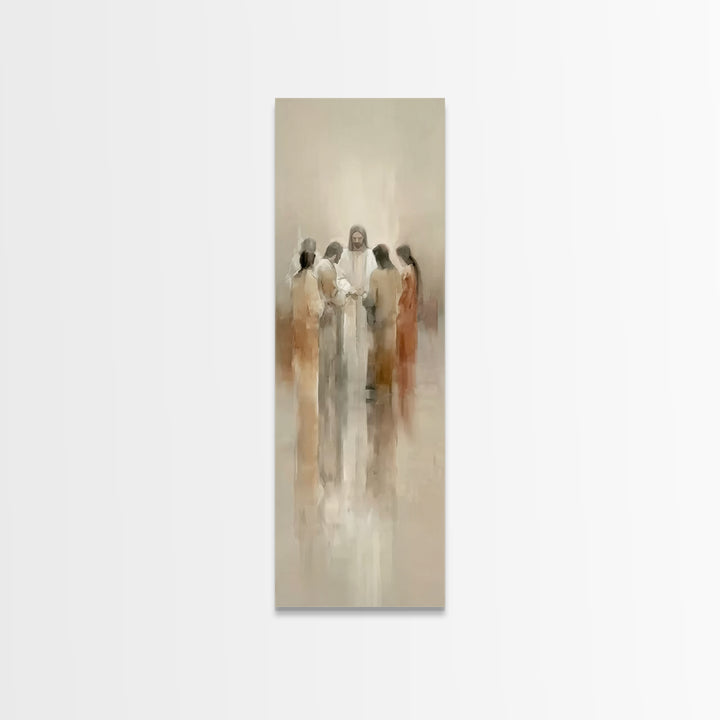 Radiant Messiah, Framed Canvas Print, Narrow Art, Christian Painting, Jesus Painting, Christian Art Canvas, Large Christian Art