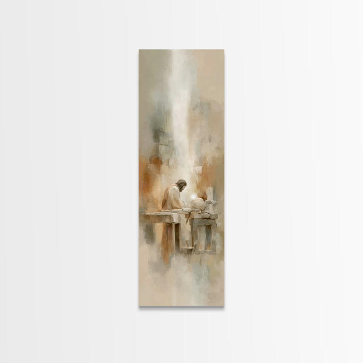 Sacred Craft – Framed Canvas Print – Skinny Art – Christian Art Canvas – Christian Wall Art – Jesus Painting – Modern Christian Art
