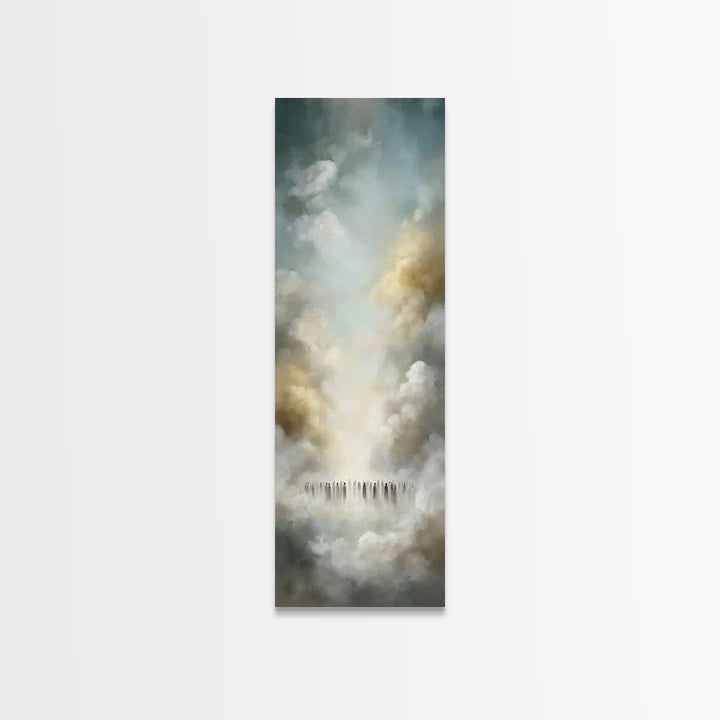 Ascension Crowd Reverence – Framed Canvas Print – Skinny Art – Christian Art Canvas – Christian Painting – Christian Wall Art – Christian C
