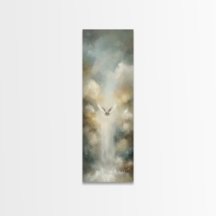 Ascension Of Peace | Framed Canvas Print | Christian Art Canvas | Christian Painting | Tall Narrow Wall Art | Christian Gift | Christmas Ar