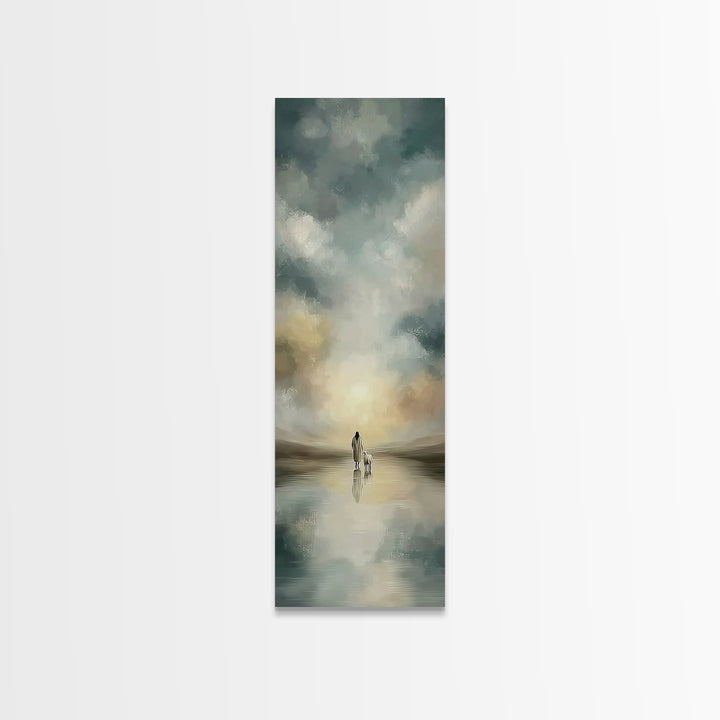 Heaven’s Gentle Road – Framed Canvas Print – Christian Art – Jesus Painting – Christian Wall Art – Tall Narrow Wall Art – Christian Art Can