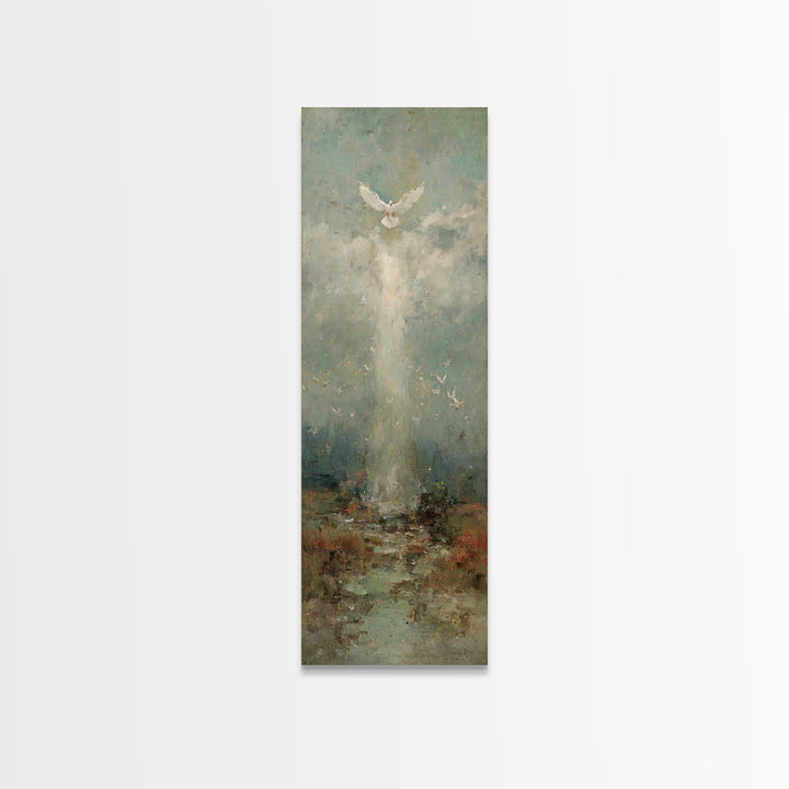 Heavenly Dove – Framed Canvas Print – Christian Wall Art – Christian Art Canvas – Jesus Painting – Christmas Art – Christian Decor – Art –