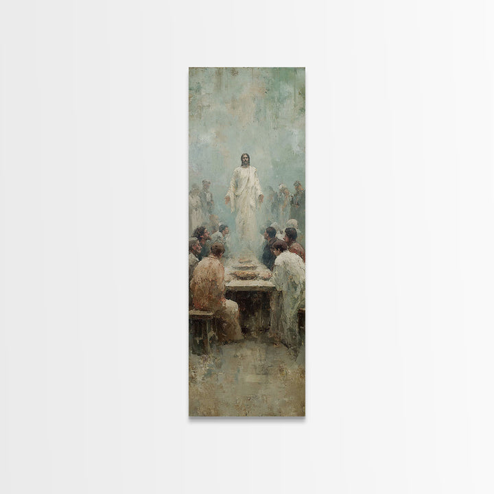 Risen Among Twelve | Framed Canvas Print | Christian Wall Art | Christian Art Canvas | Jesus Painting | Tall Narrow Wall Art | Vintage Chri
