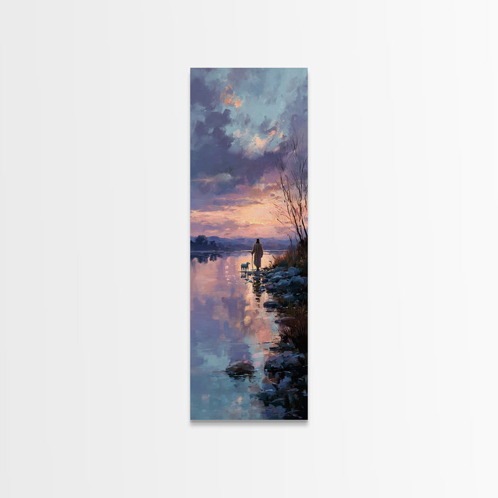 Valley Of Hope – Framed Canvas Print – Christian Art Canvas – Christian Wall Art – Jesus Painting – Narrow Art – Minimalist Christian Art