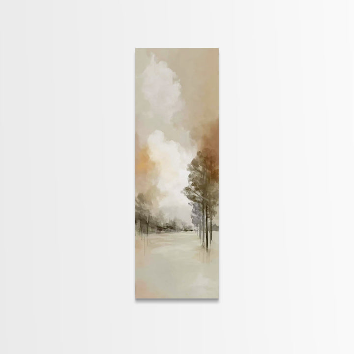 Soft Morning Path | Framed Canvas Print | Christian Wall Art | Christian Art Canvas | Narrow Art | Minimalist Christian Art | Christian Gif
