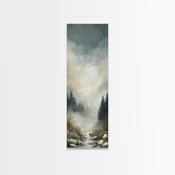 River Valley Calm – Framed Canvas Print – Christian Art Canvas – Christian Wall Art – Tall Skinny Art Print – Christian Decor – Christian G