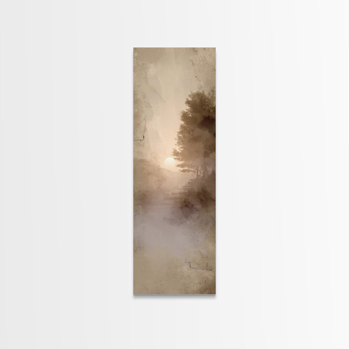 Hallowed Sunrise Path – Framed Canvas Print – Christian Art Canvas – Christian Wall Art – Narrow Art – Minimalist Christian Art – Christian