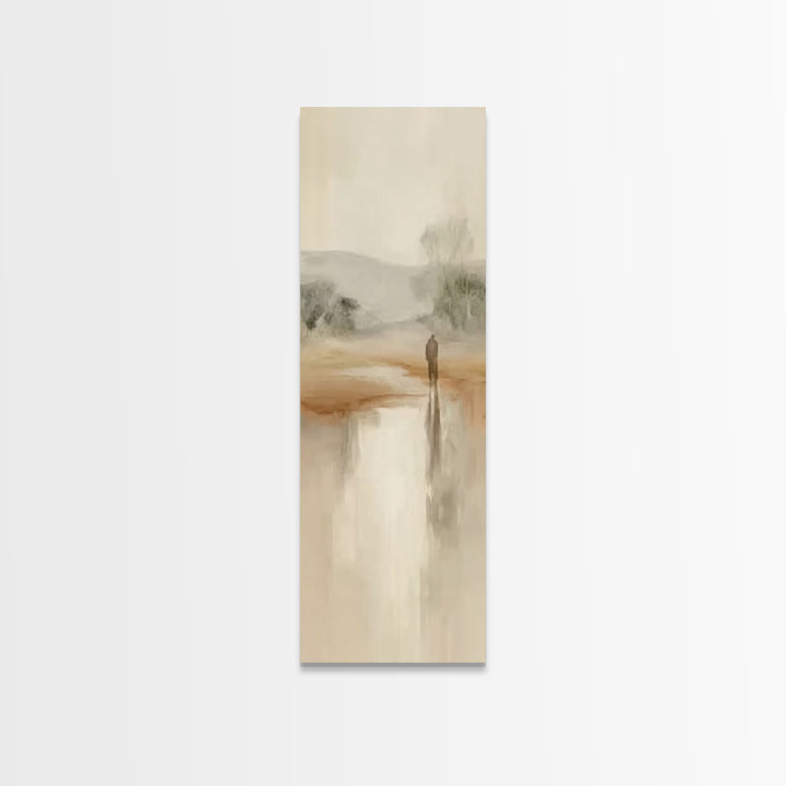 Desert Dawn Mercy – Framed Canvas Print – Christian Art Canvas – Modern Christian Art – Tall Narrow Wall Art – Jesus Painting
