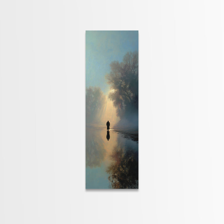 Radiant Morning Hope – Framed Canvas Print – Christian Wall Art – Moody Christian Art – Skinny Art – Jesus Christmas Art