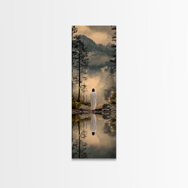 Celestial Desert Walk – Framed Canvas Print – Christian Art – Subtle Christian Art – Narrow Art – Jesus Christmas Art