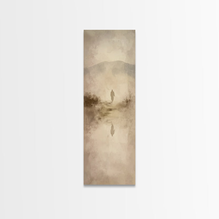 Twilight Garden Grace – Framed Canvas Print – Christian Art Canvas – Modern Christian Painting – Tall Narrow Wall Art – Christian Gift Idea
