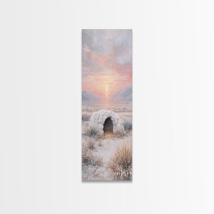 Dawn Of Bethlehem – Framed Canvas Print – Christian Wall Art – Christmas Art – Narrow Art – Christian Art Canvas – Christian Christmas