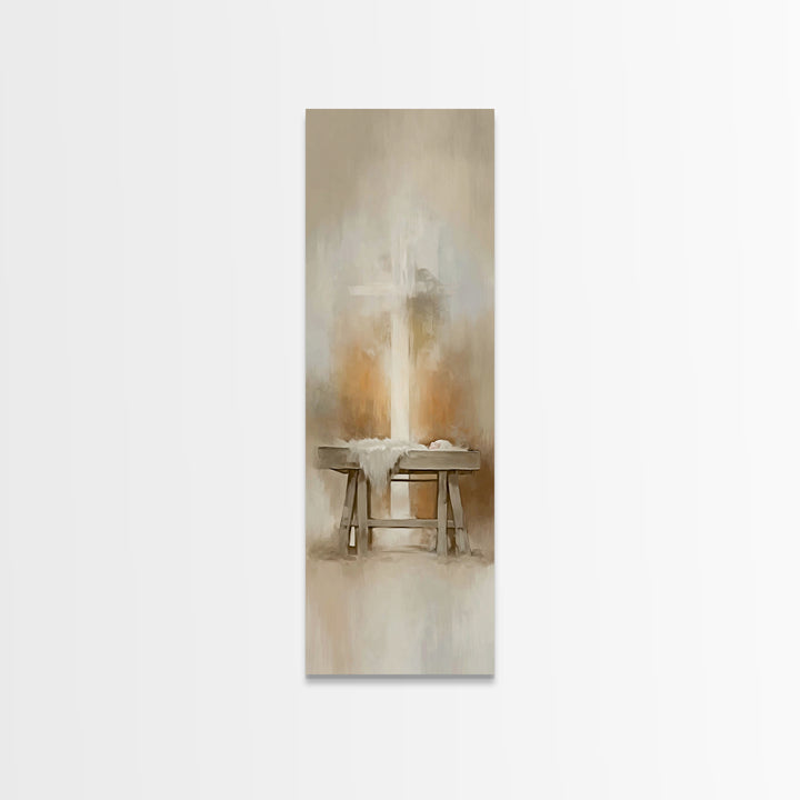 Gentle Holy Night | Framed Canvas Print | Christian Wall Art | Christian Art Canvas | Jesus Painting | Christmas Art | Christian Decor | Ar