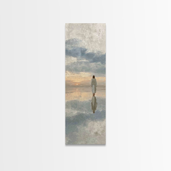 Radiant Horizon Peace – Framed Canvas Print – Christian Art Canvas – Jesus Painting – Christian Wall Art – Tall Narrow Wall Art