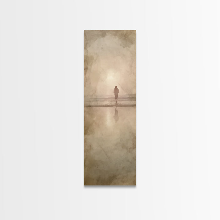 Solitude Of Grace – Framed Canvas Print – Christian Wall Art – Jesus Painting – Christian Art Canvas – Tall Narrow Wall Art