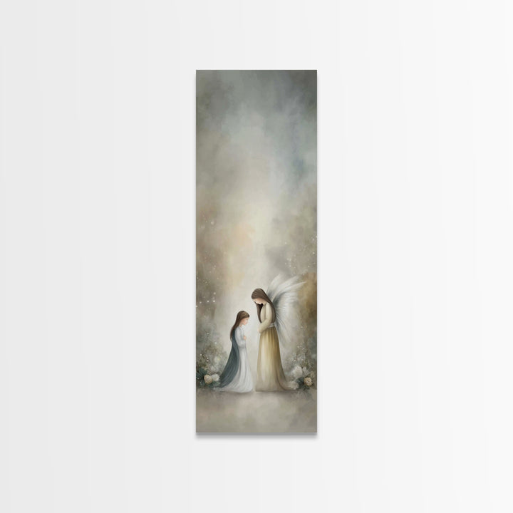 Radiant Herald | Framed Canvas Print | Tall Narrow Wall Art | Christian Art | Christmas Art | Christian Art Canvas | Jesus Painting