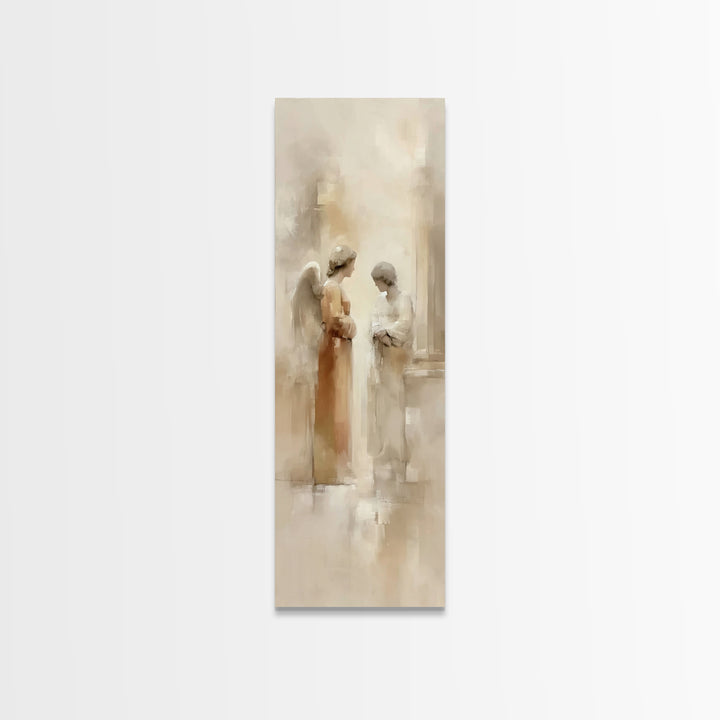 Heavenly Communion – Framed Canvas Print – Tall Skinny Art Print – Christian Art Canvas – Christian Wall Art – Subtle Christian Art – Chris