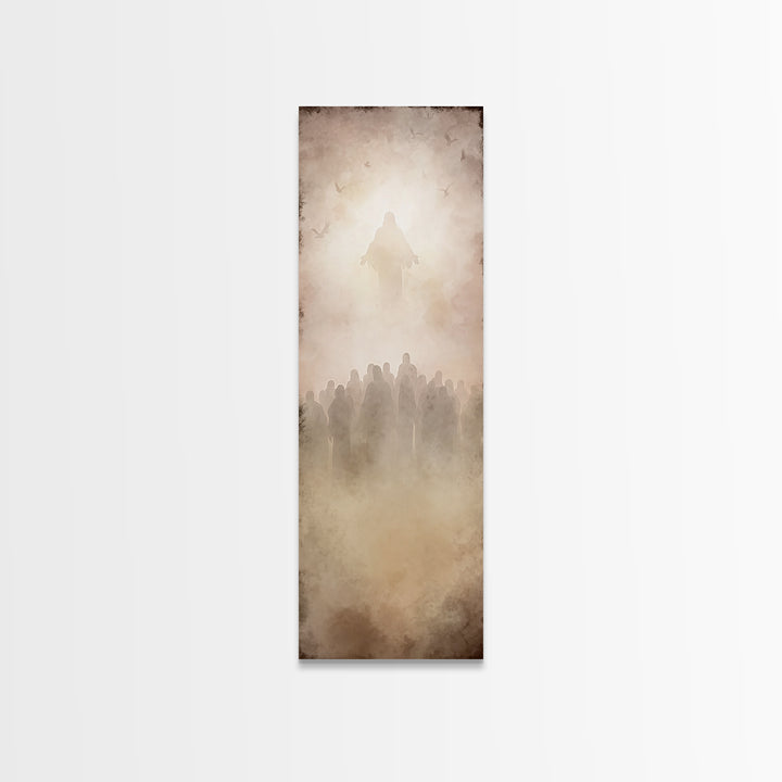 Ascension Vision – Framed Canvas Print – Skinny Art – Christian Art Canvas – Christian Wall Art – Modern Christian Art – Christian Painting