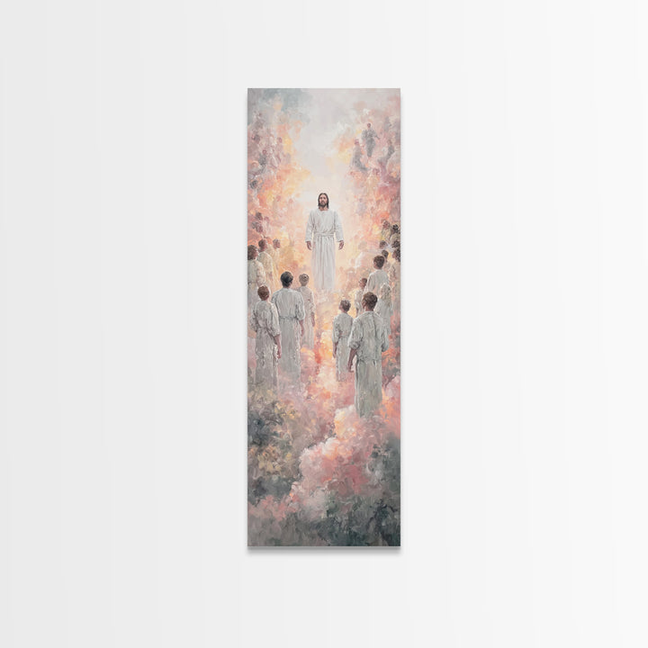 Radiant Pathway – Framed Canvas Print – Narrow Art – Christian Art Canvas – Christian Wall Art – Jesus Painting – Christian Art