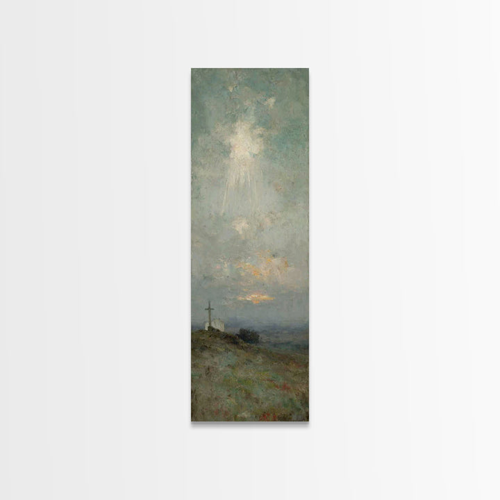 Heaven’s Promise | Framed Canvas Print | Christian Art Canvas | Narrow Art | Christian Wall Art | Subtle Christian Art | Christian Gift | V