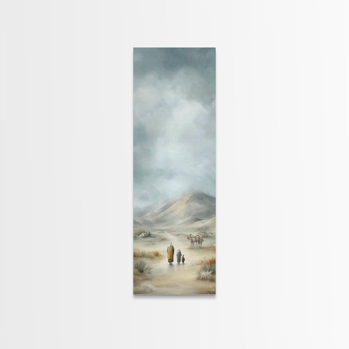 Family Road Home | Framed Canvas Print | Tall Skinny Art Print | Christian Christmas Art | Framed Christian Art | Modern Christian Art