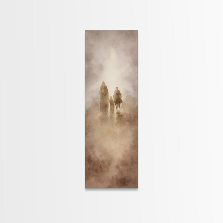 Journey Of Light – Framed Canvas Print – Christian Wall Art – Christian Art Canvas – Jesus Painting – Tall Narrow Wall Art – Christmas Art