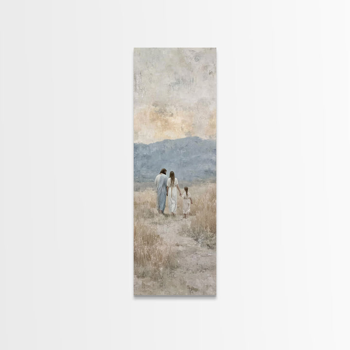 Fields Of Grace – Framed Canvas Print – Christian Art – Christian Painting – Christian Art Canvas – Skinny Art – Christian Christmas Art