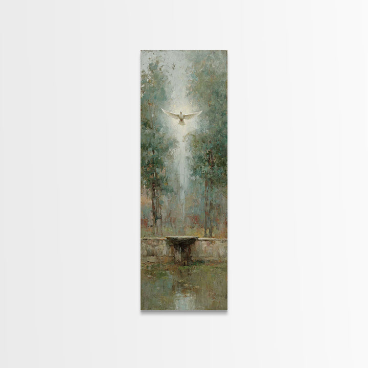 Garden Of Spirit – Framed Canvas Print – Christian Wall Art – Christian Art Canvas – Vintage Christian Art – Tall Narrow Wall Art – Christi