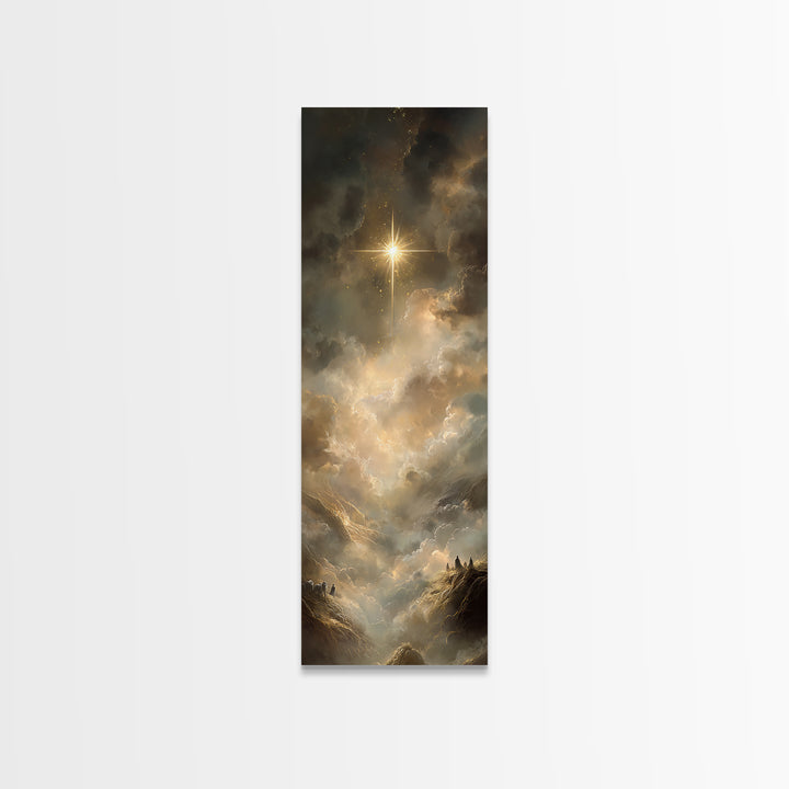 Valley Of Radiance – Framed Canvas Print – Skinny Art – Christian Christmas Art – Christian Art Canvas – Christian Wall Art – Jesus Paintin