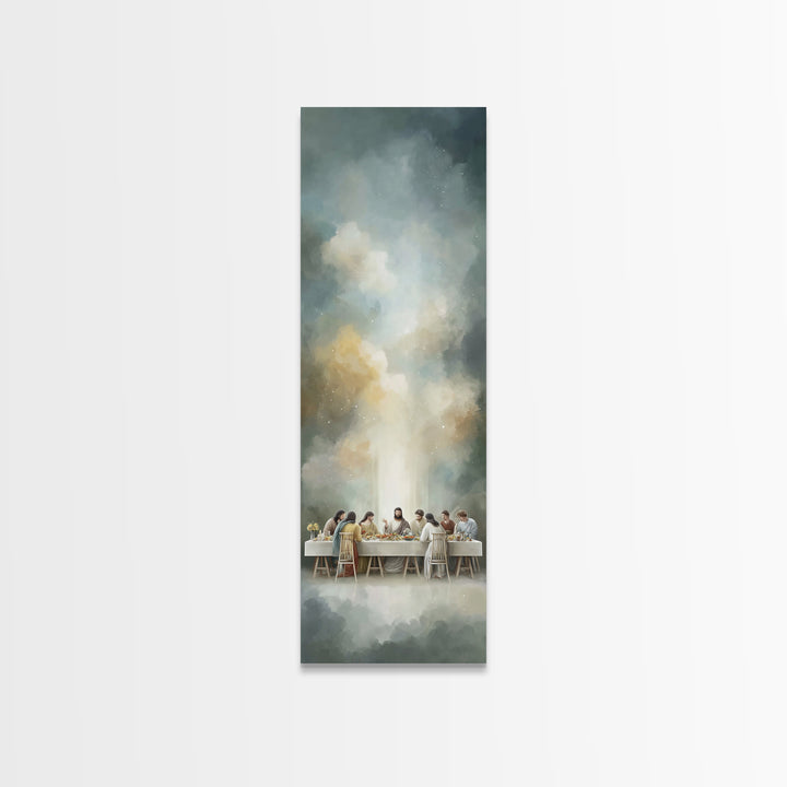 Eternal Feast Radiance, Framed Canvas Print, Christian Wall Art, Jesus Painting Canvas, Christian Art Print, Skinny Art, Christian Christma