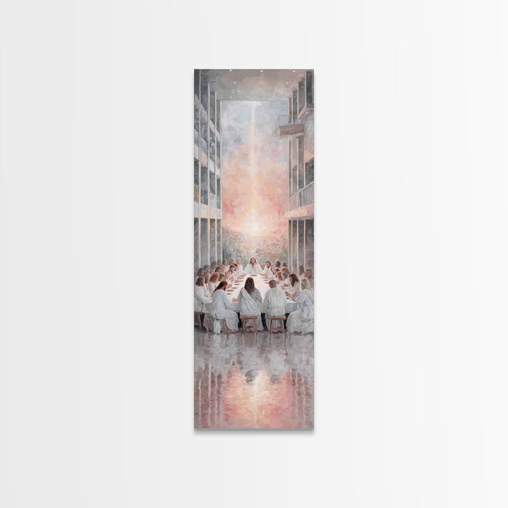 Last Supper Serenity | Framed Canvas Print | Christian Painting | Jesus Canvas Art | Christian Art Print | Tall Narrow Wall Art | Christmas