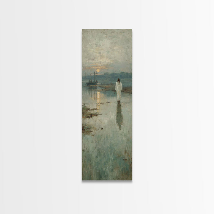 Harbor Of Peace – Framed Canvas Print – Narrow Art – Christian Art – Christian Wall Art – Christian Art Canvas – Jesus Painting