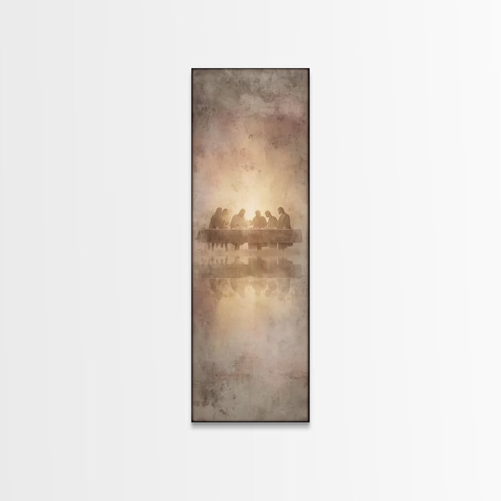 Blessed Supper Stars – Framed Canvas Print – Christian Wall Art – Jesus Art Print – Christian Art Canvas – Tall Skinny Art Print – Christma