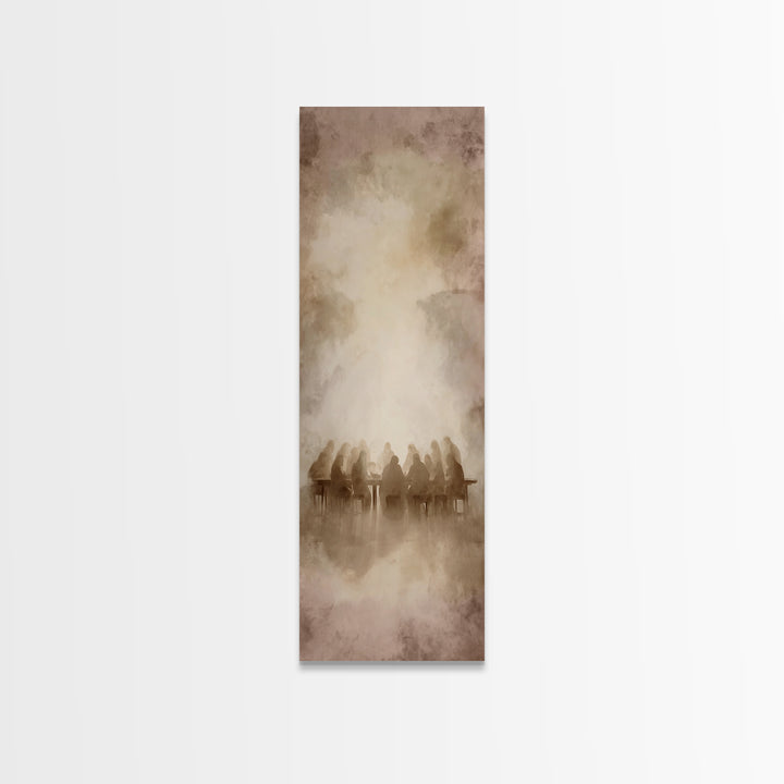 Holy Gathering Dawn – Framed Canvas Print – Christian Art Canvas – Jesus Wall Art – Christian Art Print – Skinny Art – Christmas Art – Chri