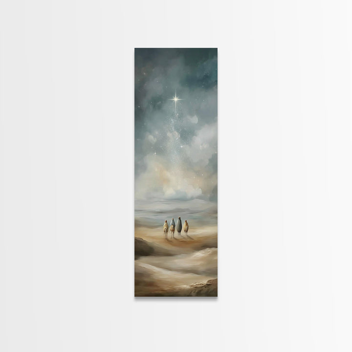 Guiding Light Voyage – Framed Canvas Print – Christian Art Canvas – Christmas Art – Christian Wall Art – Narrow Art – Christian Gift