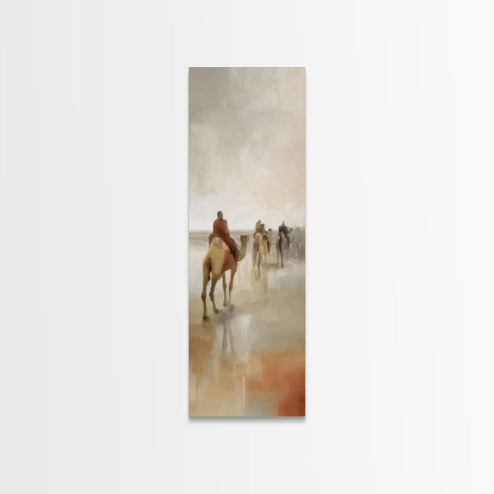 Sacred Dune Crossing – Framed Canvas Print – Christian Christmas Art – Christian Art Canvas – Christmas Wall Art – Skinny Art – Christian G