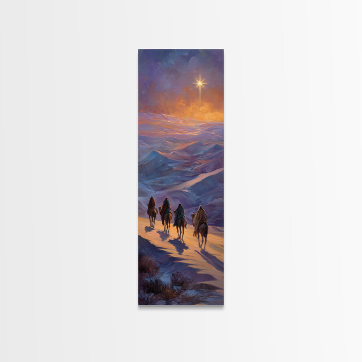 Path Of Radiant Hope – Framed Canvas Print – Christmas Wall Art – Christian Art – Christian Art Canvas – Narrow Art – Christian Christmas D