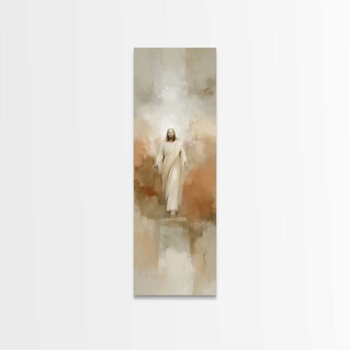 Risen In Glory – Framed Canvas Print – Narrow Art – Jesus Painting – Christian Art Canvas – Christian Wall Art – Christian Art