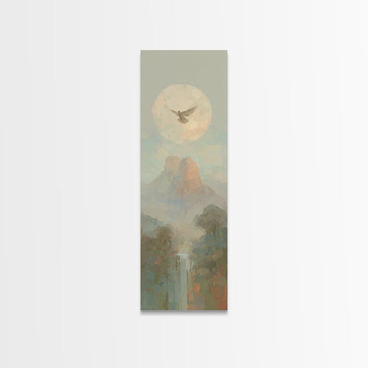 Dove Of Peace Rising – Framed Canvas Print – Tall Skinny Art Print – Christian Art Canvas – Christian Wall Art – Christian Art – Christian